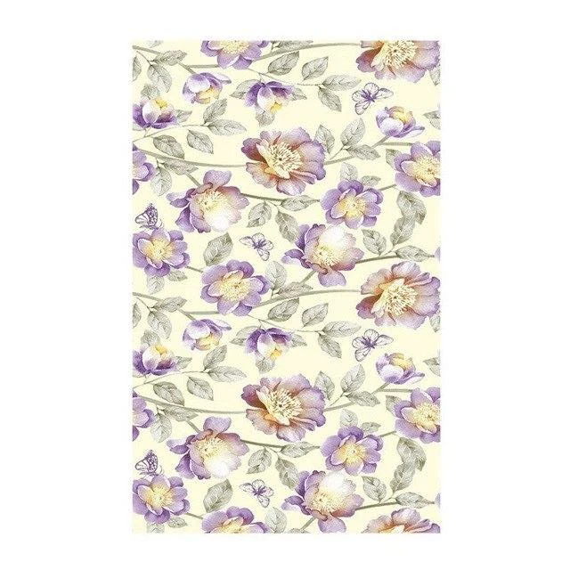 Tapis imprimé fleurs violettes – Image 3