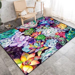 Tapis multicolore fleurs