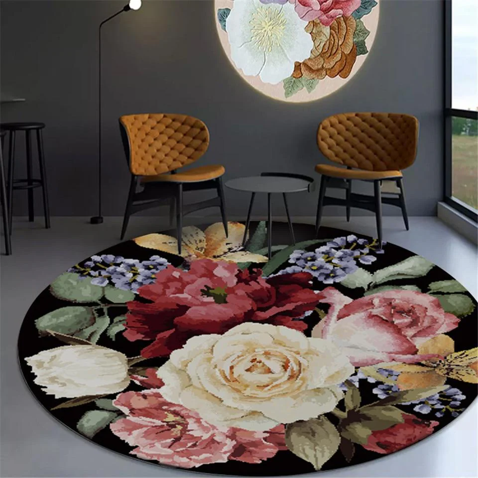 Tapis rond fleuri – Image 4