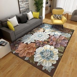 Tapis de salon floral