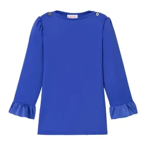 Tee-shirt anti UV fille, UPF 50+, bleu outremer | BORA BORA T-SHIRT