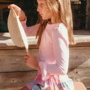 Tee-shirt anti UV fille, UPF 50+, rose pâle| BORA BORA T-SHIRT