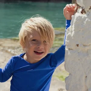 Tee-shirt garçon anti UV, bleu azur| BYRON