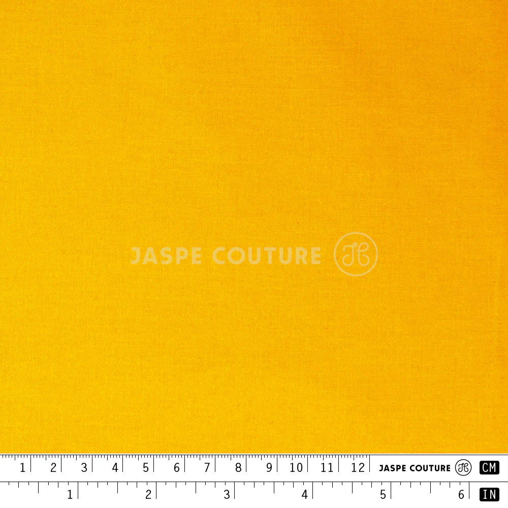Tissu coton uni jaune mille points, 50cm – Image 4