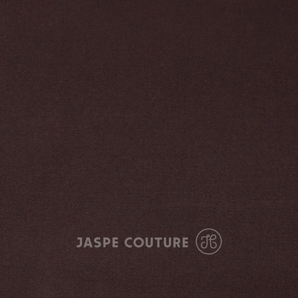 Tissu gabardine uni couleur chocolat, 50cm – Image 4