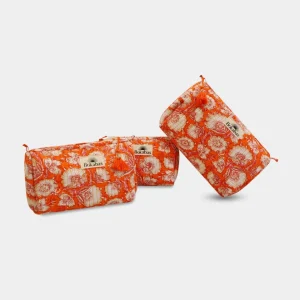 Trousse matelassée - Coton Orange