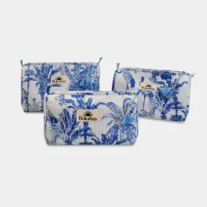 Trousse matelassée - JOUY Bleu