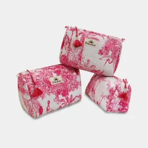 Trousse matelassée - JOUY Rose