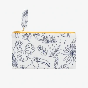 Trousse enfant en tissu à colorier lavable et réutilisable motifs jungle