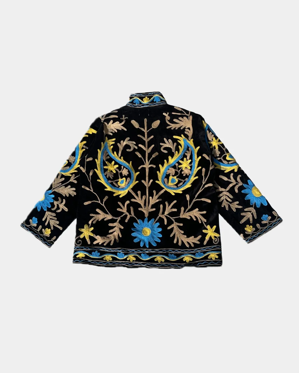 Veste en velours brodée - NOIRE – Image 3