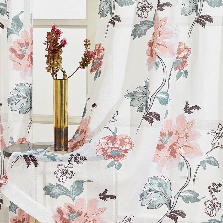 Voilage blanc fleuri – Image 3