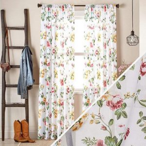 Voilage imprimé floral