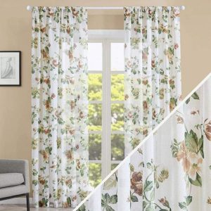 Voilage motif floral